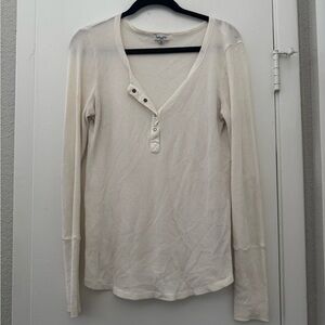 Splendid Cream Textured Blouse